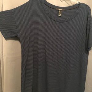 Forever 21 blue and black stripped shirt